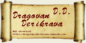 Dragovan Derikrava vizit kartica